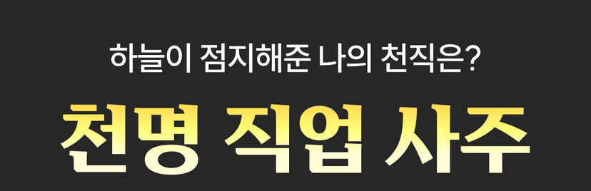 하늘이 점지한 나의 천직 - 천명 직업운