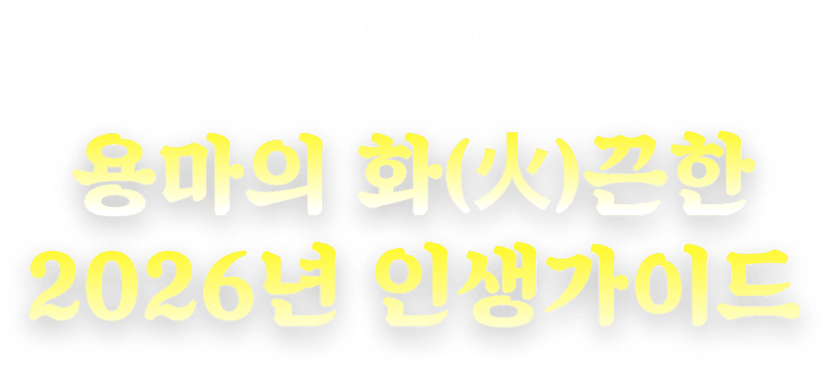 2026 병오년 총운 용마의 화끈한 2026년 인생 가이드